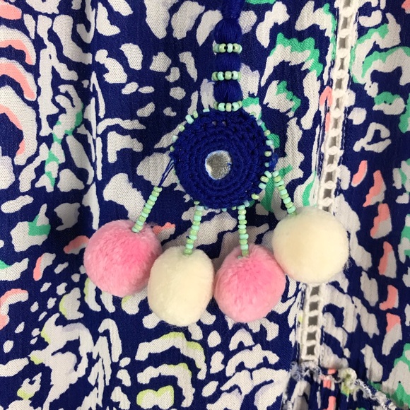 Lilly Pulitzer Percilla Tunic Dress Pom Pom Tassel - Picture 7 of 8